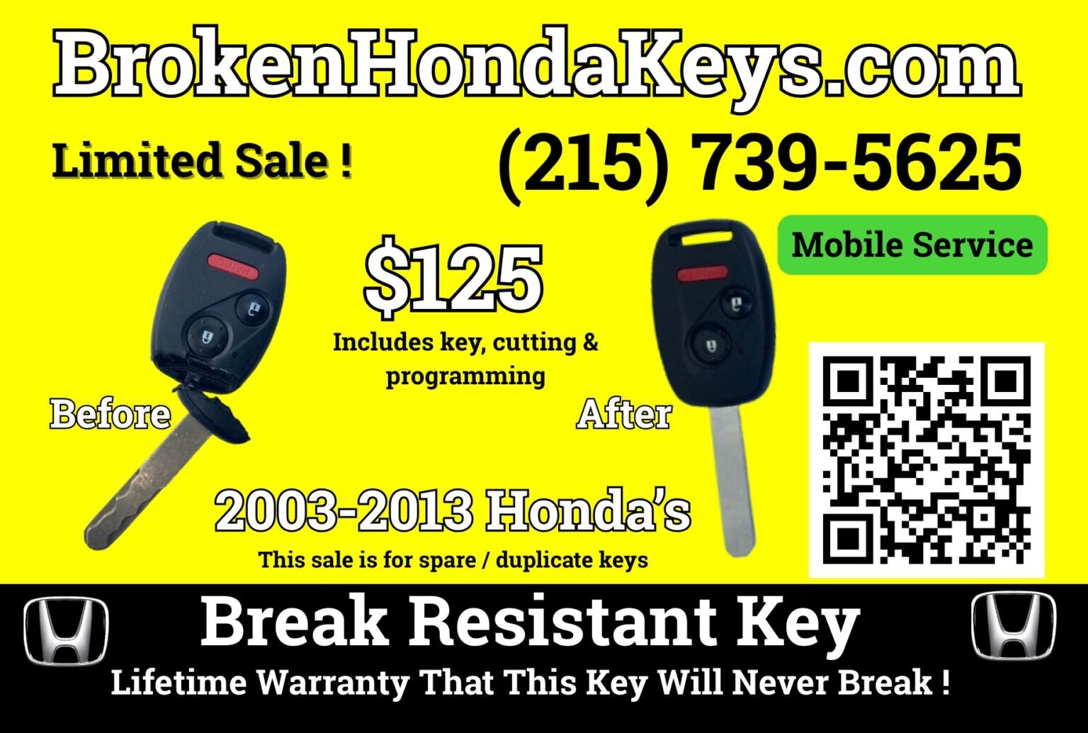 Honda key flyer