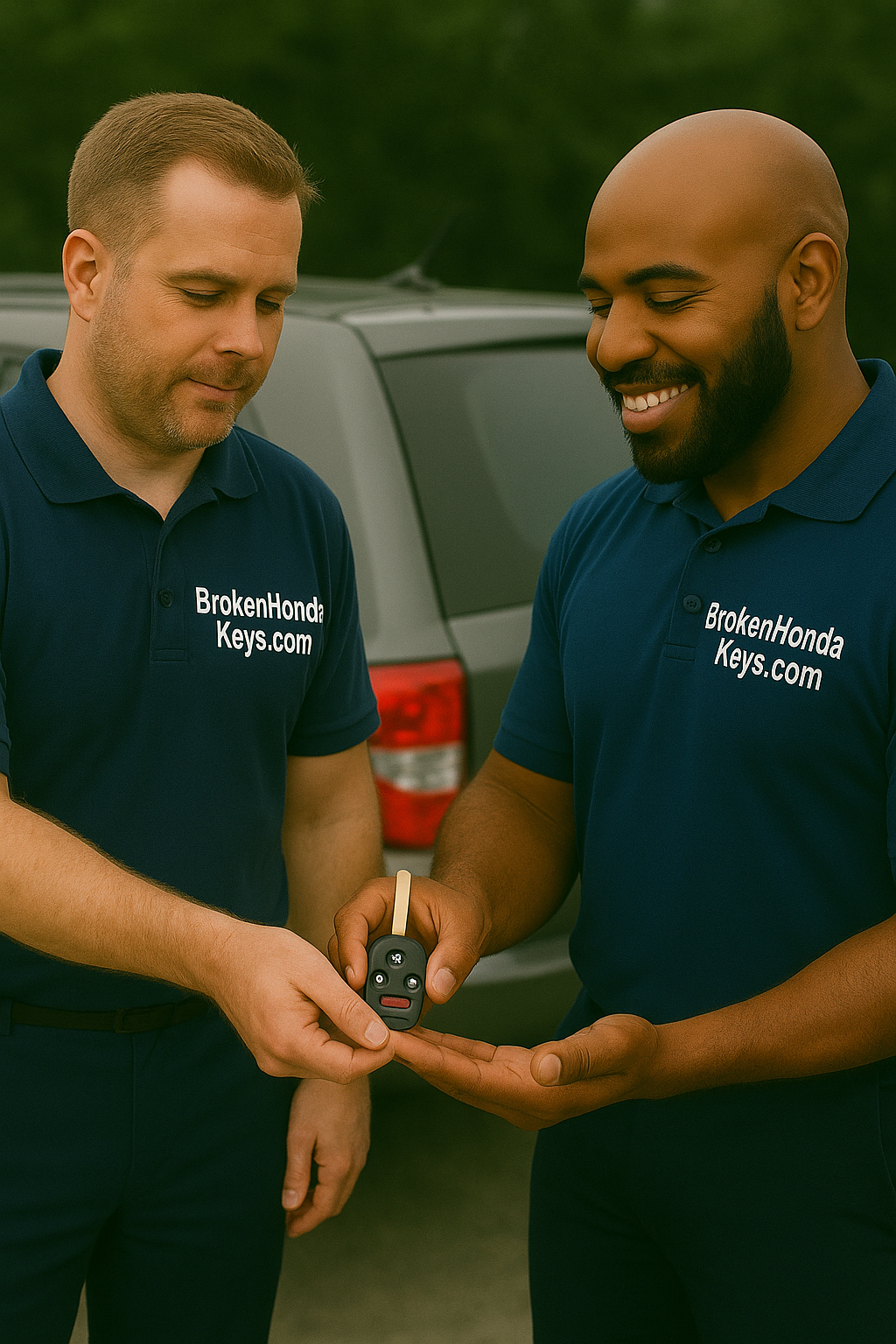 Honda key duplication hand over