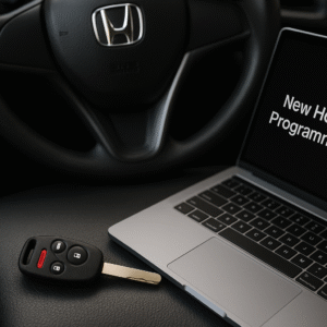 Broken Honda key fob replacement programmed for a Honda Accord. Brokenhondakeys.com 215-739-5625