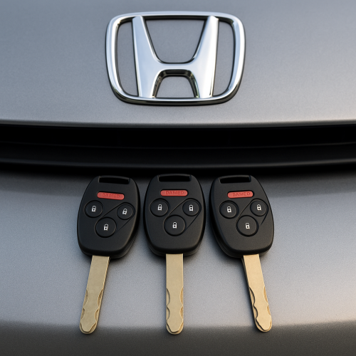 triple remote head Honda key duplication for Accord